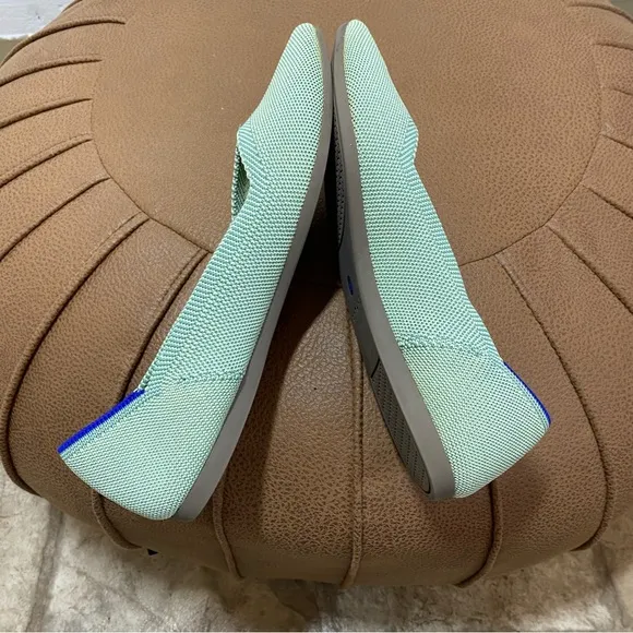 Rothy’s Women’s 6.5 Mint Green The Point Knit Pointed Slip on Flats Removable