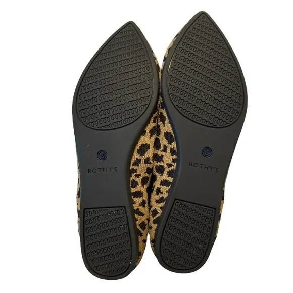 Rothy’s Women’s Animal Print Pointed Toe Flats Shoes Size 9