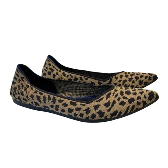 Rothy’s Women’s Animal Print Pointed Toe Flats Shoes Size 9