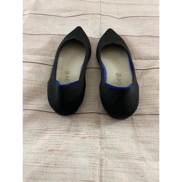 Rothy's Women's Black Pointed Toe Ballet Flats - 9
