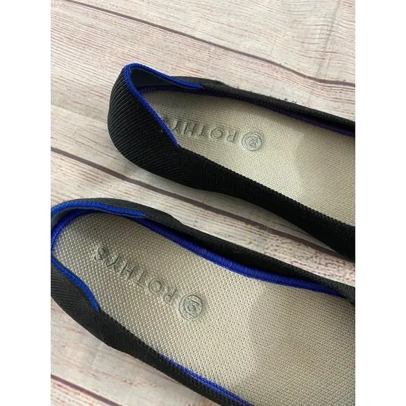 Rothy's Women's Black Pointed Toe Ballet Flats - 9