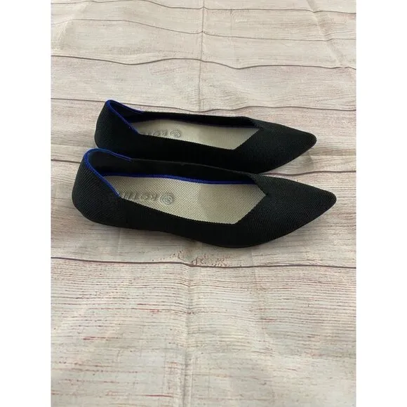 Rothy's Women's Black Pointed Toe Ballet Flats - 9