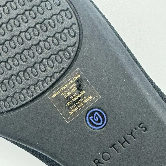 Rothy's Women's Black The Point Flats Pointed Toe Slip On Flats Size 11 NWOB