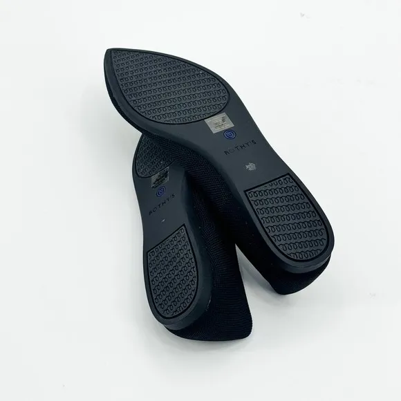 Rothy's Women's Black The Point Flats Pointed Toe Slip On Flats Size 11 NWOB