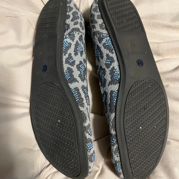 Rothy's Women's Leopard Print Flats - Gray and Blue
