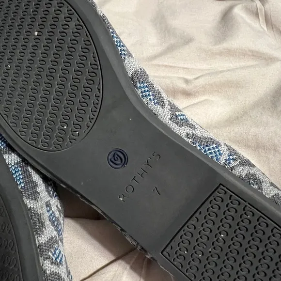 Rothy's Women's Leopard Print Flats - Gray and Blue