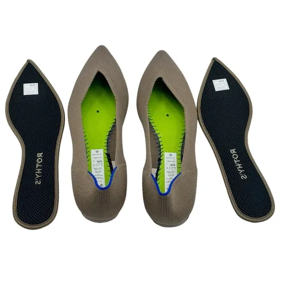 Rothy's Women's Portobello The Point Toe Flats Shoes Size 9 NWOT