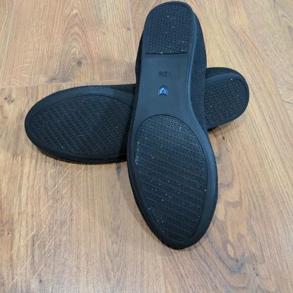 ROTHY’S Womens The Flat Round Toe Size US 10.5 Black Comfort Washable Casual
