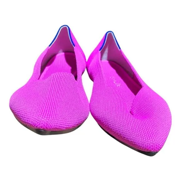ROTHYS THE POINT WMNS 11 Pink Ballet Flats Comfort Shoe Dragon Fruit Bright