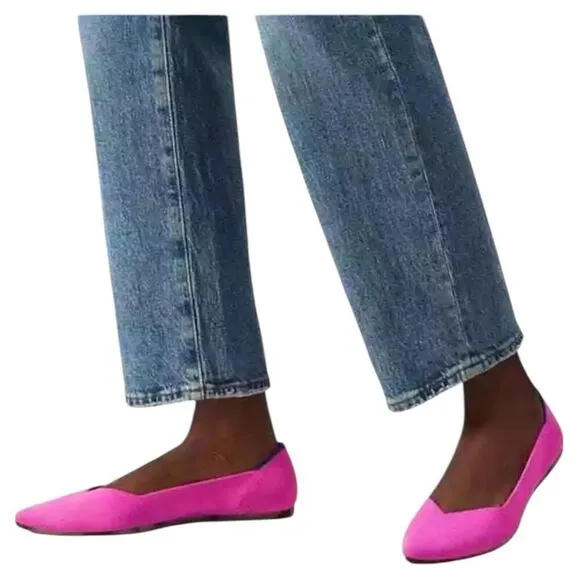 ROTHYS THE POINT WMNS 11 Pink Ballet Flats Comfort Shoe Dragon Fruit Bright