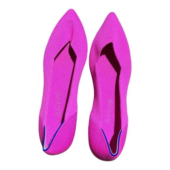 ROTHYS THE POINT WMNS 11 Pink Ballet Flats Comfort Shoe Dragon Fruit Bright