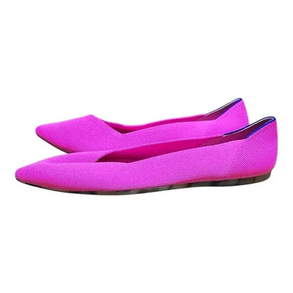 ROTHYS THE POINT WMNS 11 Pink Ballet Flats Comfort Shoe Dragon Fruit Bright