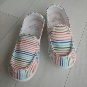 ROXY NWOT Minnow Stripe Slip-On Shoes