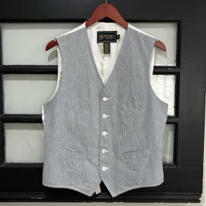 Rugby Ralph Lauren Suit Vest Striped Preppy Wedding Guest Derby Mens Medium