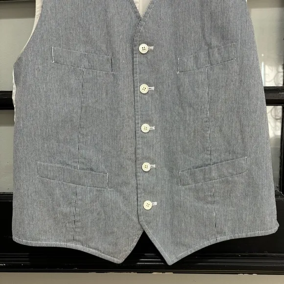 Rugby Ralph Lauren Suit Vest Striped Preppy Wedding Guest Derby Mens Medium