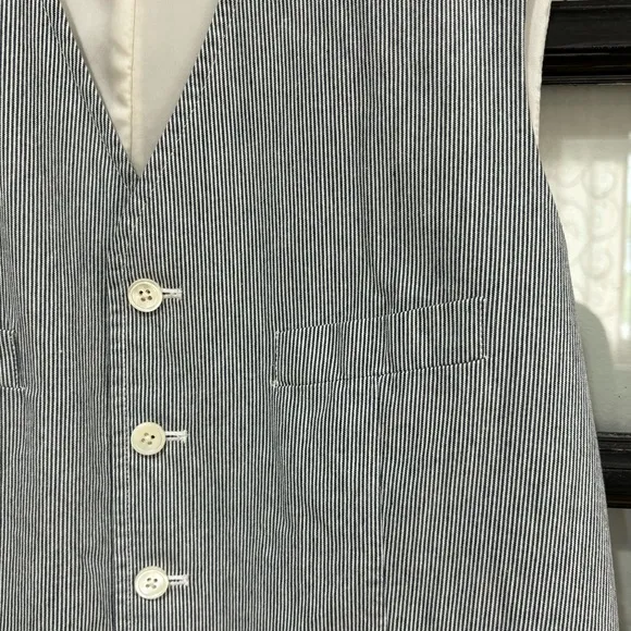 Rugby Ralph Lauren Suit Vest Striped Preppy Wedding Guest Derby Mens Medium
