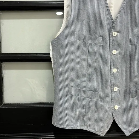 Rugby Ralph Lauren Suit Vest Striped Preppy Wedding Guest Derby Mens Medium