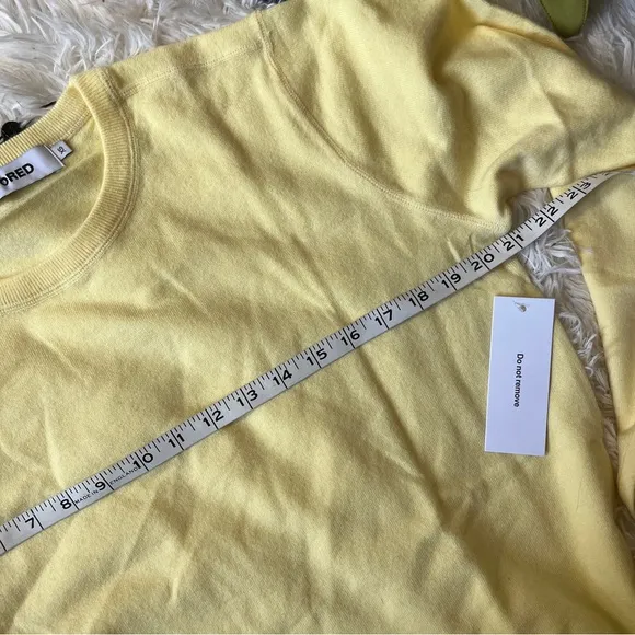 Rumored Banana Yellow Everyday Sweater XS – Soft Luxe Minimalist Knit NWT
