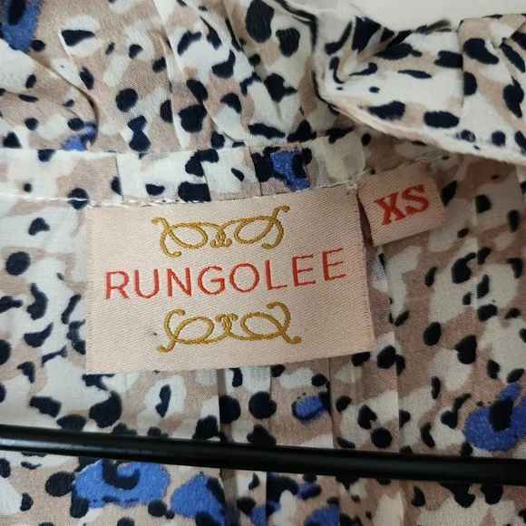 Rungolee | Porto Silk Tiered Mini Dress in Mocha Poppy Fields - Size XS