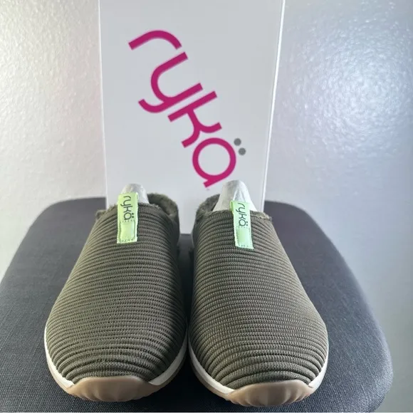 Ryka Kids Slip-On Shoes - Olive Green