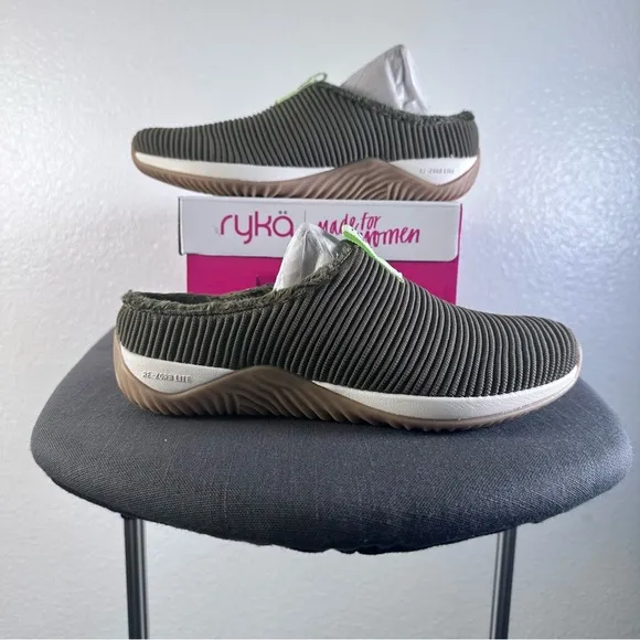 Ryka Kids Slip-On Shoes - Olive Green
