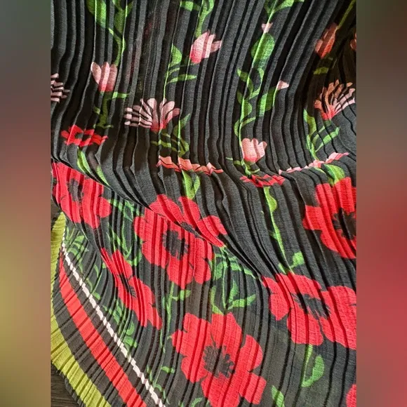Sabina Musayev Poppy Dipped Pleated Maxi Dress