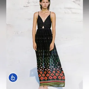 Sabina Musayev Poppy Dipped Pleated Maxi Dress