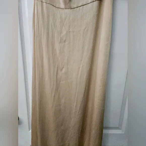 Sachin &amp; Babi Chelsea Gown In Champagne Size 8 One Shoulder Georgette Bias Gown