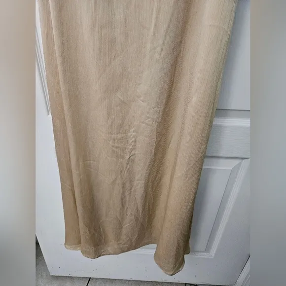 Sachin &amp; Babi Chelsea Gown In Champagne Size 8 One Shoulder Georgette Bias Gown