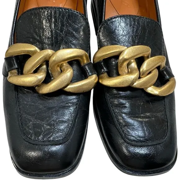 SAINT G JULIET BLACK LEATHER HANDCRAFTED Slip-on MOCCASINS Flats Sz EU 39 US 9