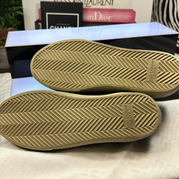 Saint Laurent sneakers tennis shoes in blue suede size 6.5