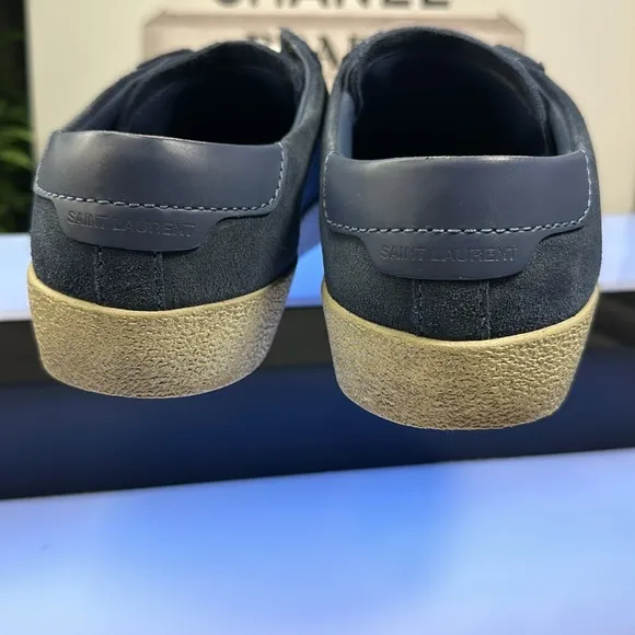 Saint Laurent sneakers tennis shoes in blue suede size 6.5