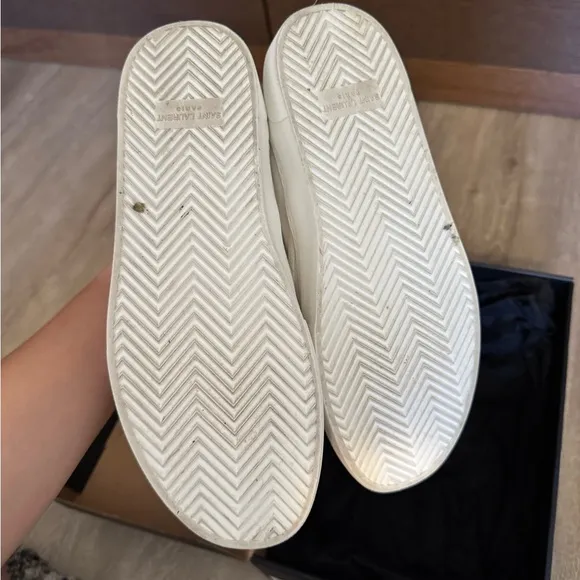 Saint Laurent White Slip-On Men's Shoes