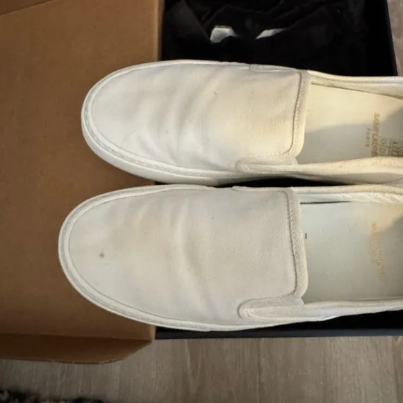 Saint Laurent White Slip-On Men's Shoes