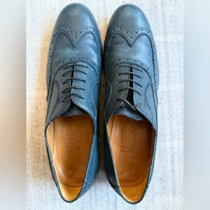 Salvatore Ferragamo Men's Blue Leather Brogues