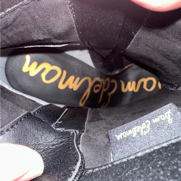 Sam Edelman Anthropologie Suede Winnie Ankle Boots Black Embroidered Size 11