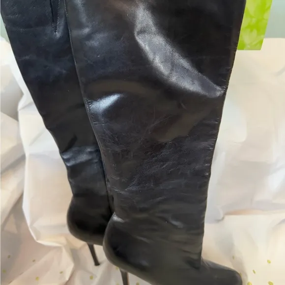 Sam Edelman Black Leather Knee-High Boots