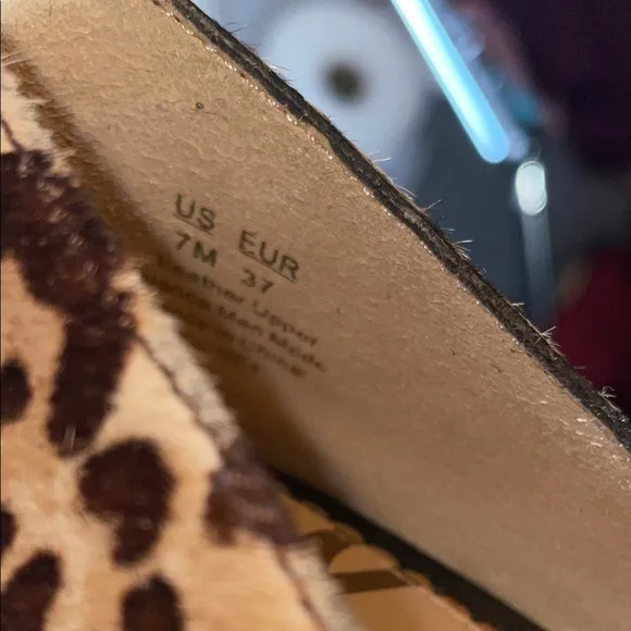 Sam Edelman Brown and Black Flats with Animal Print Elegance
