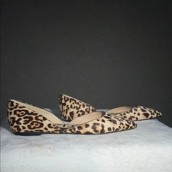 Sam Edelman Brown and Black Flats with Animal Print Elegance