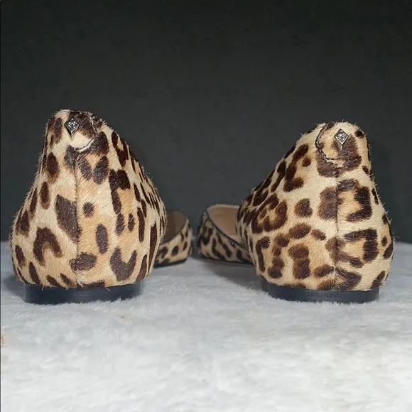 Sam Edelman Brown and Black Flats with Animal Print Elegance