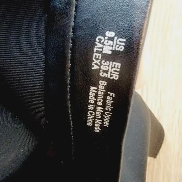 Sam Edelman Calexa Black Satin Sock Boots Side Zip Size 9.5