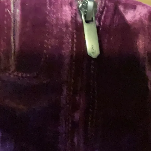 Sam Edelman Codie Leather Ankle Boots Women Deep Orchid Side Zip Closure Size 9