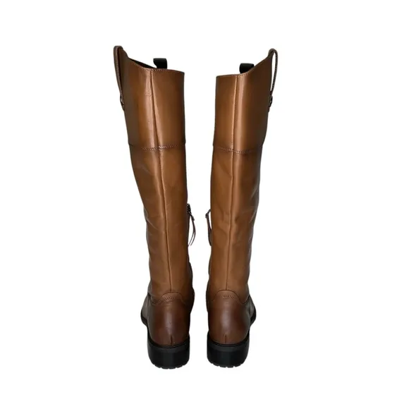 Sam Edelman Drina Ath Whisky Almond Toe Knee High Riding Boots Womens side zip