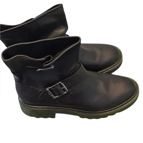 Sam Edelman Kinsley Biker  Black Leather Boots Women’s Size 8.5