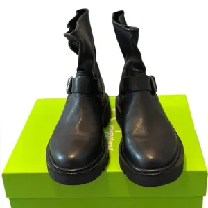 Sam Edelman Kinsley Biker  Black Leather Boots Women’s Size 8.5