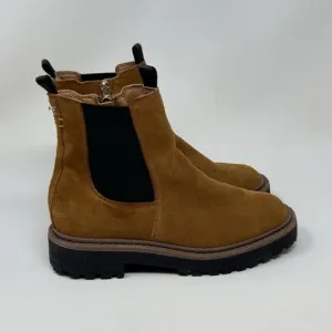 Sam Edelman Laguna Chelsea Boots Girls Size 4 Brown Suede Ankle Side Zip