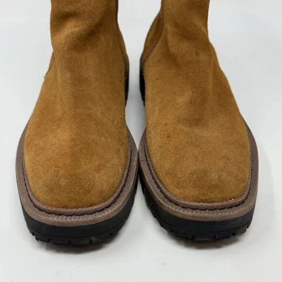 Sam Edelman Laguna Chelsea Boots Girls Size 4 Brown Suede Ankle Side Zip
