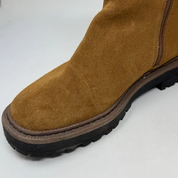 Sam Edelman Laguna Chelsea Boots Girls Size 4 Brown Suede Ankle Side Zip