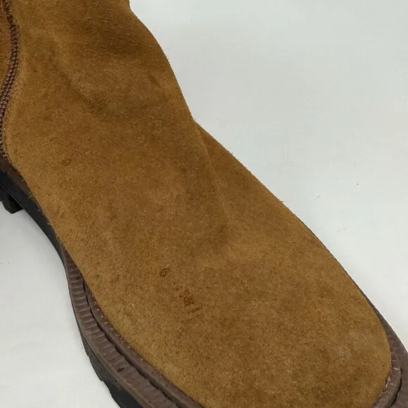 Sam Edelman Laguna Chelsea Boots Girls Size 4 Brown Suede Ankle Side Zip