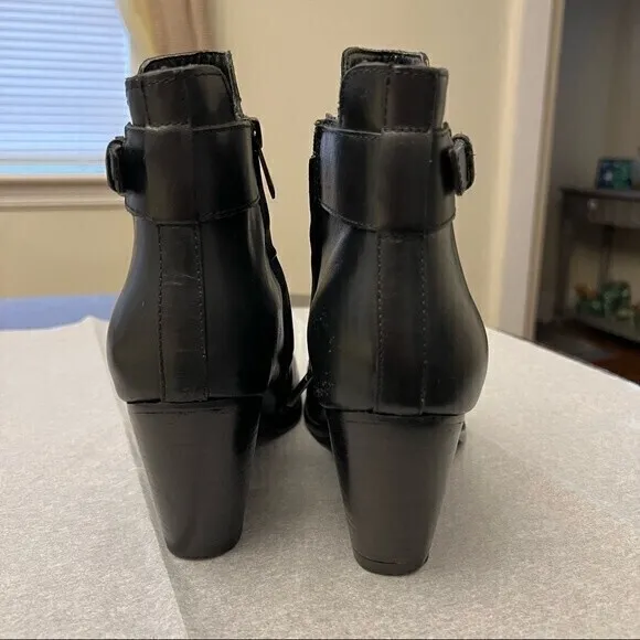 Sam Edelman Melody Ankle Booties, Boots, Size 9 Black side zip w/buckle details*